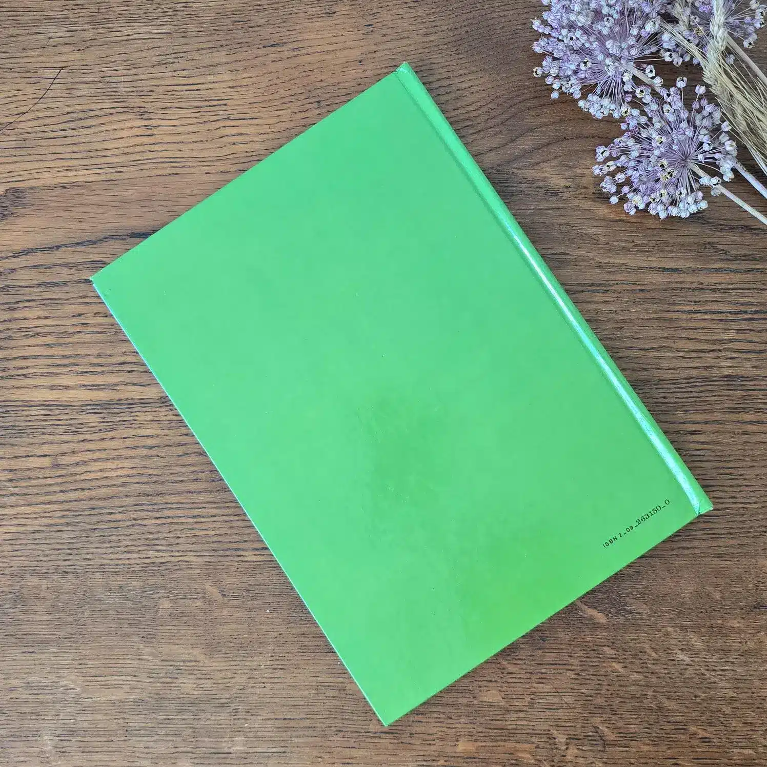 Dos du livre Rox et Rouky avec sa couverture cartonnée verte.