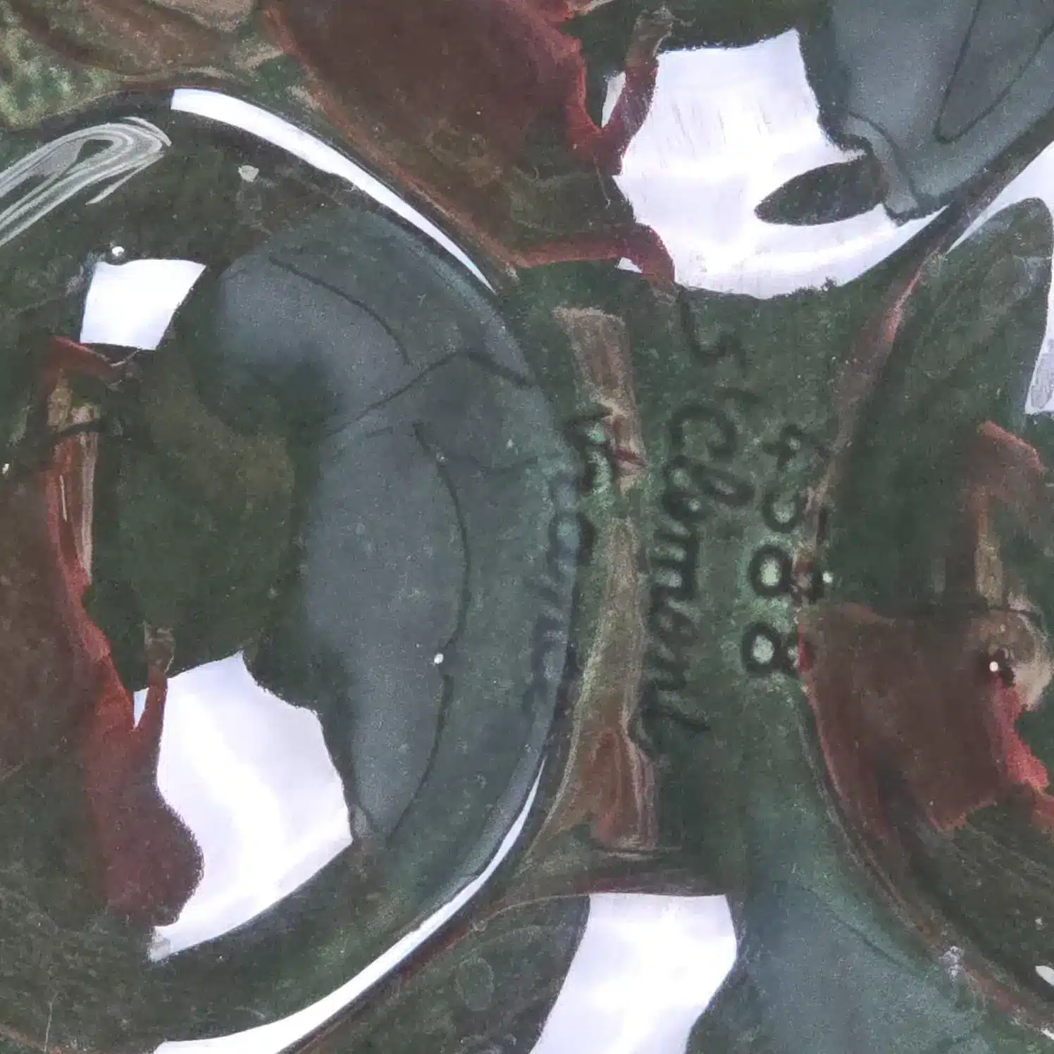 Estampille St Clément France sur grand plat à huîtres vintage