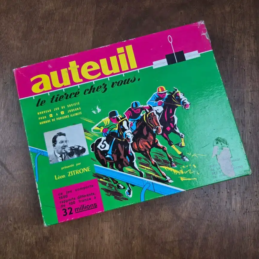 Boîte du jeu Auteuil Dujardin 1964 – vue de dessus