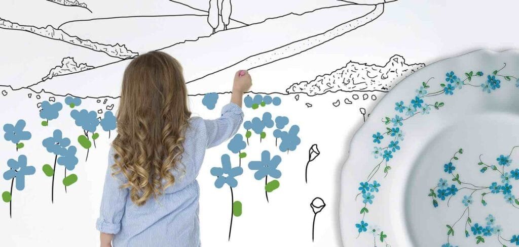 Arcopal modèle Veronica Myosotis vintage