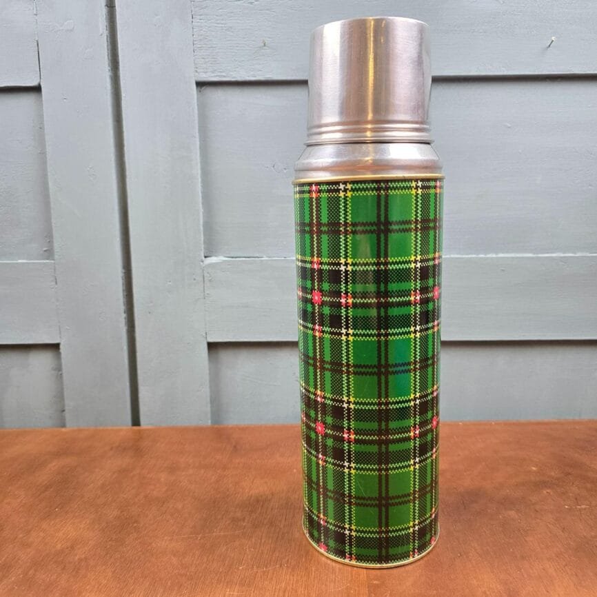 Thermos vintage Sunflower complet, vue d’ensemble