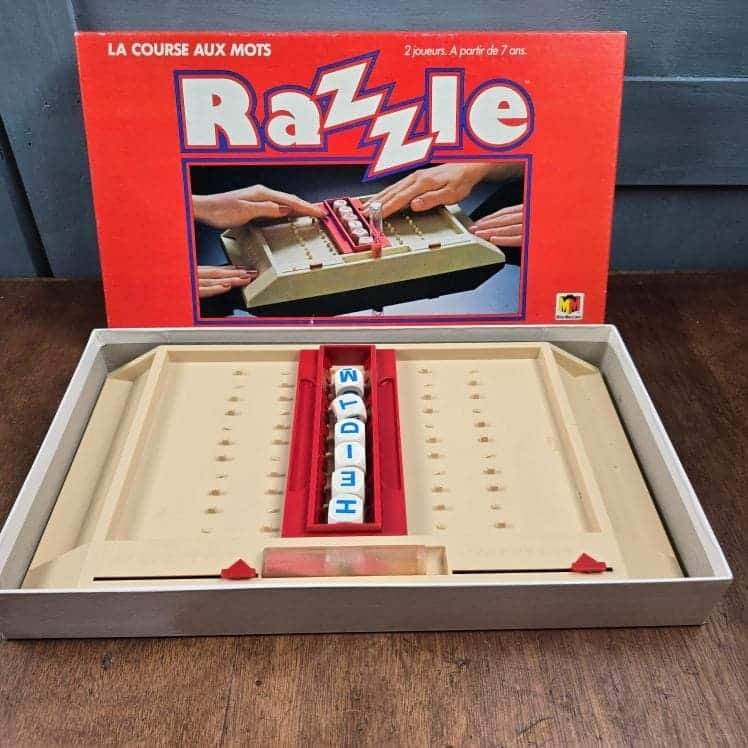 Jeu de lettres vintage Razzle La course aux mots boîte originale des années 80