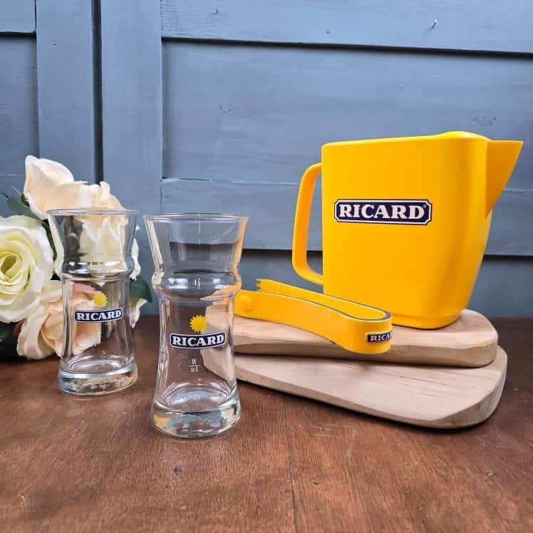 ricard vintage pichet seau glacons pince verre brocante