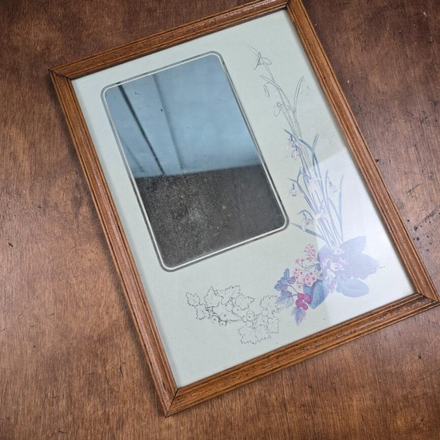 miroir vintage fleuris annees 70