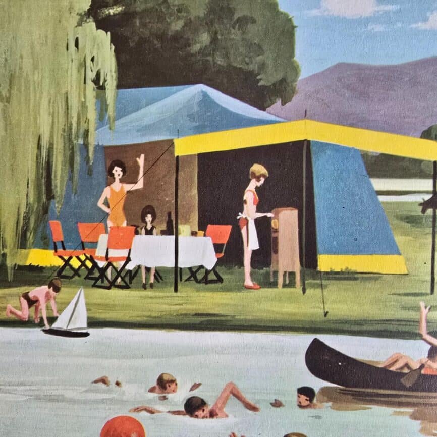 affiche scolaire fernand nathan vacances rivière ancienne