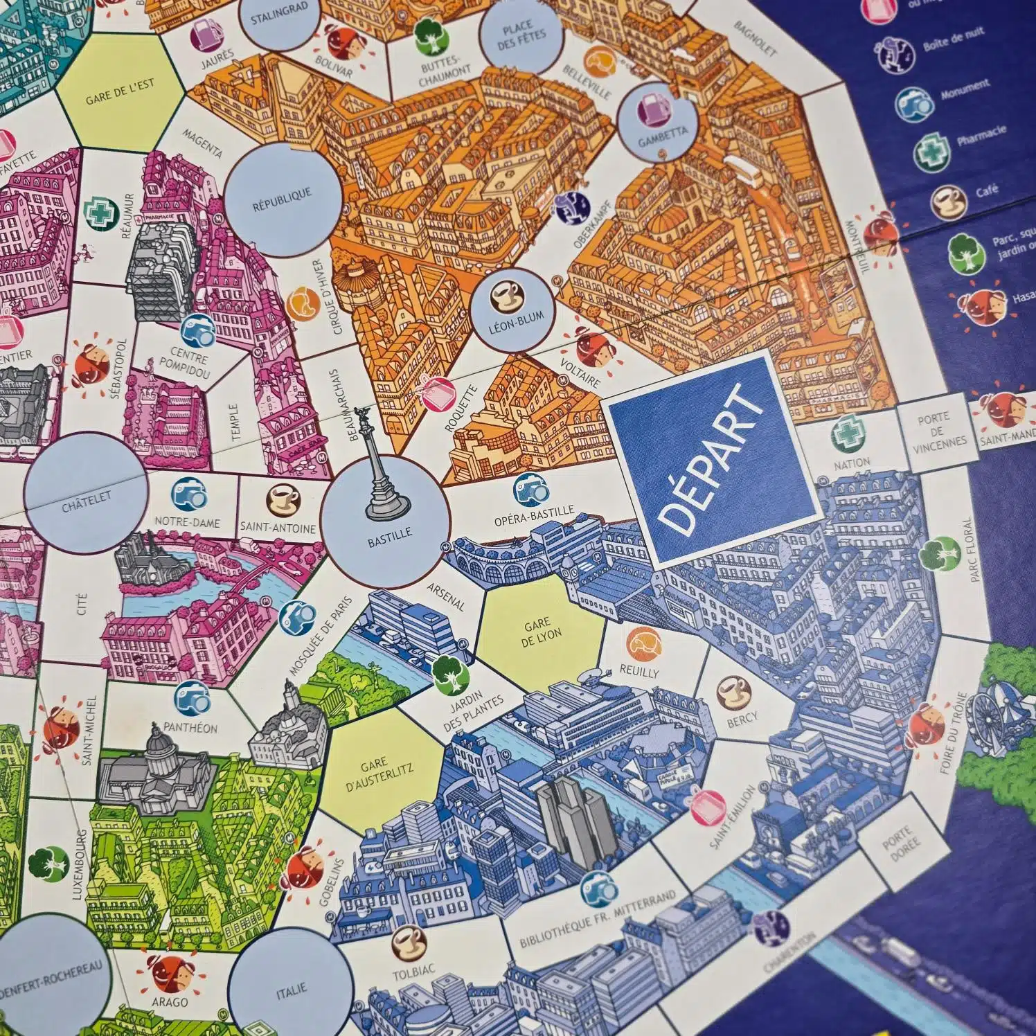 Jeu de société TaxiFolie Ravensburger 2006 complet, Plan de Paris