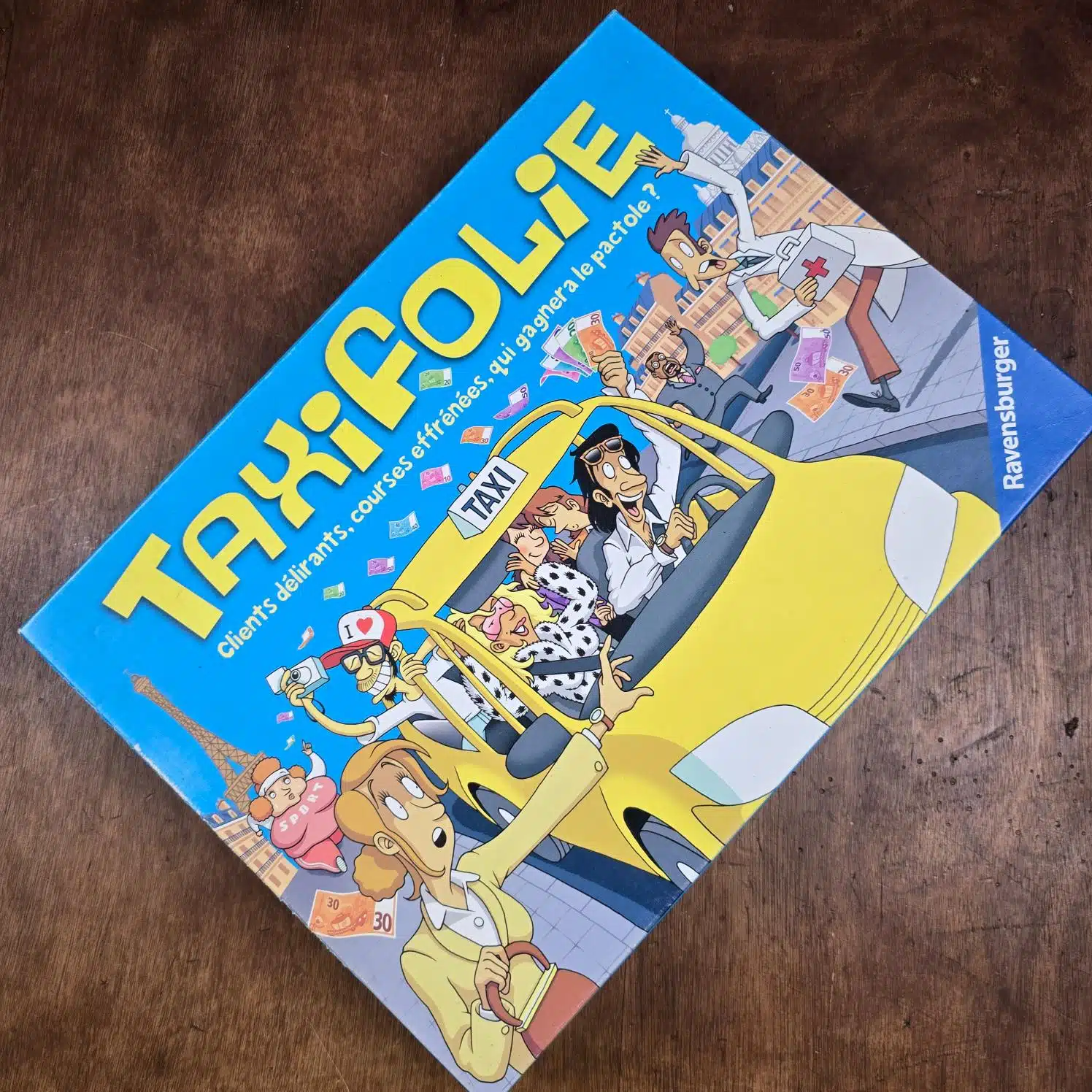 Jeu de société TaxiFolie Ravensburger 2006 complet vue de dessus