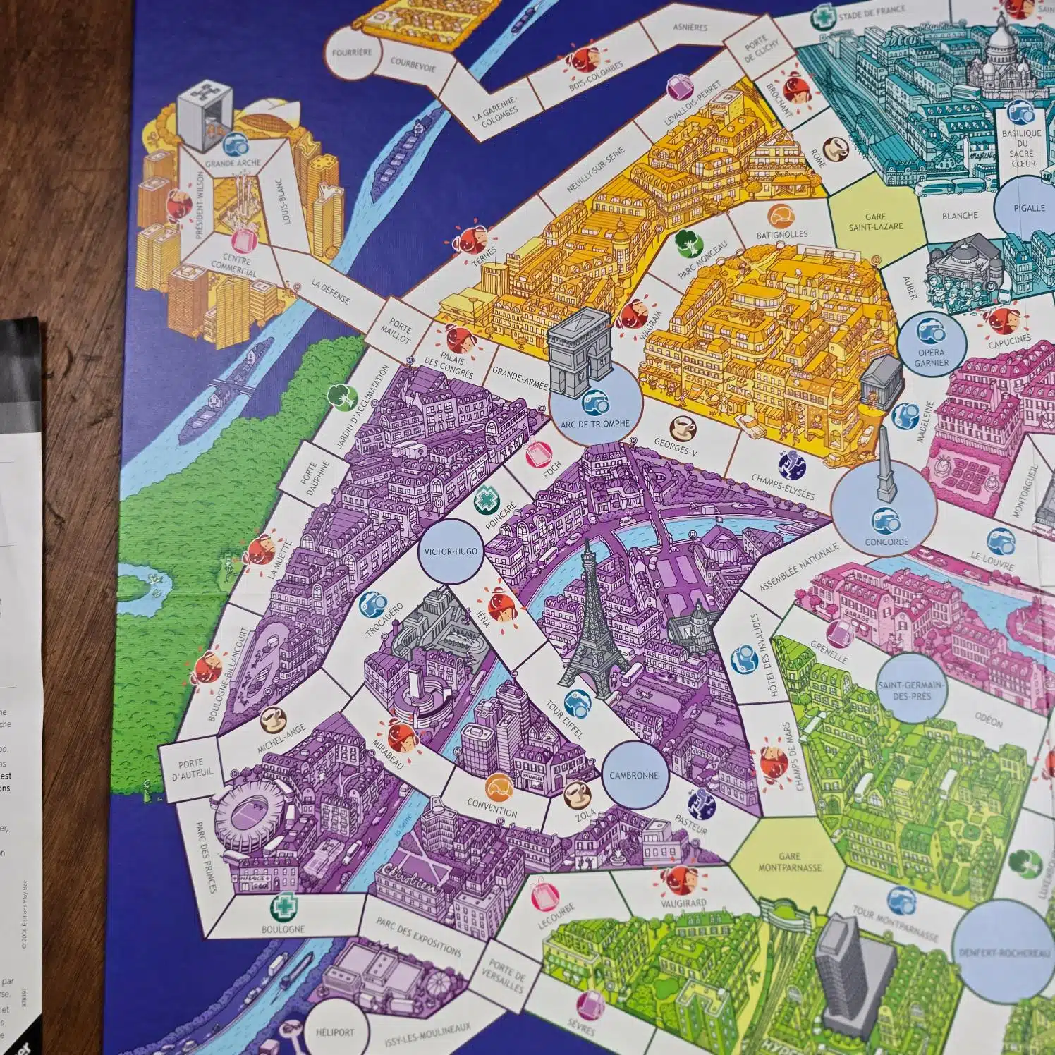 Jeu de société TaxiFolie Ravensburger 2006, autre vue du Plan de Paris