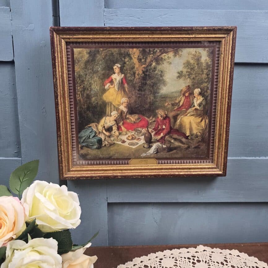 cadre lancret automne dore vintage retro classique