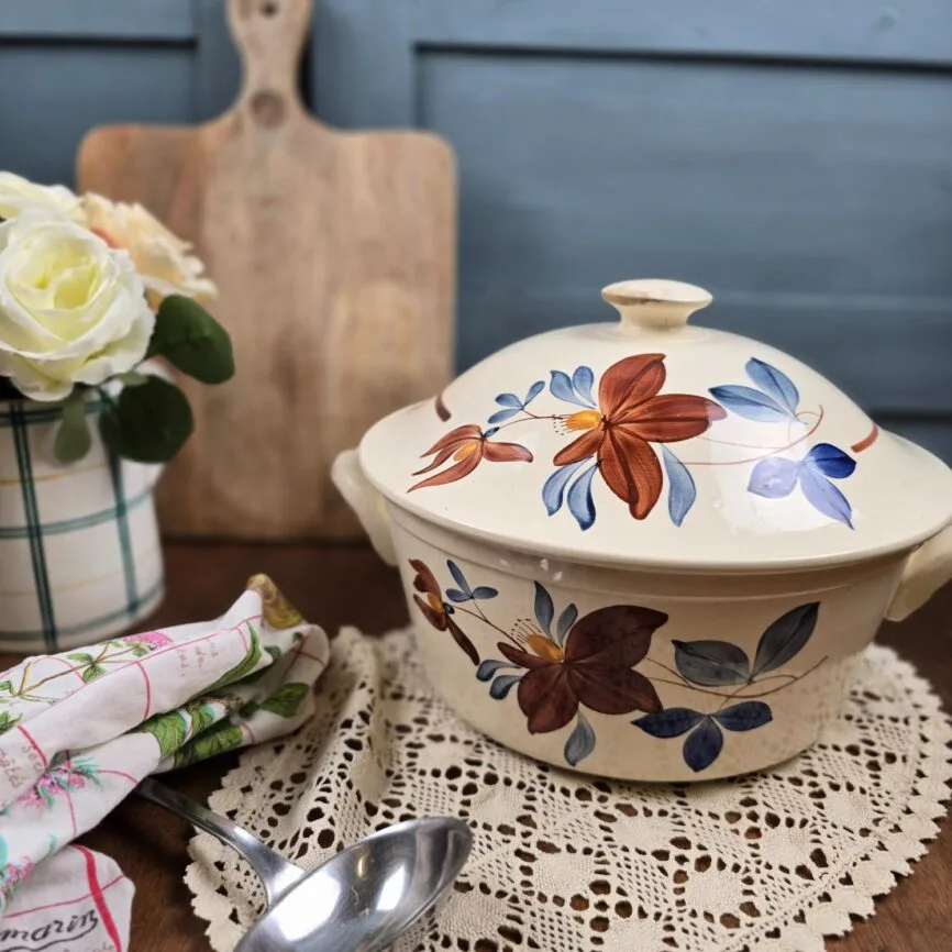 grande soupiere digoin sarreguemines vintage floral
