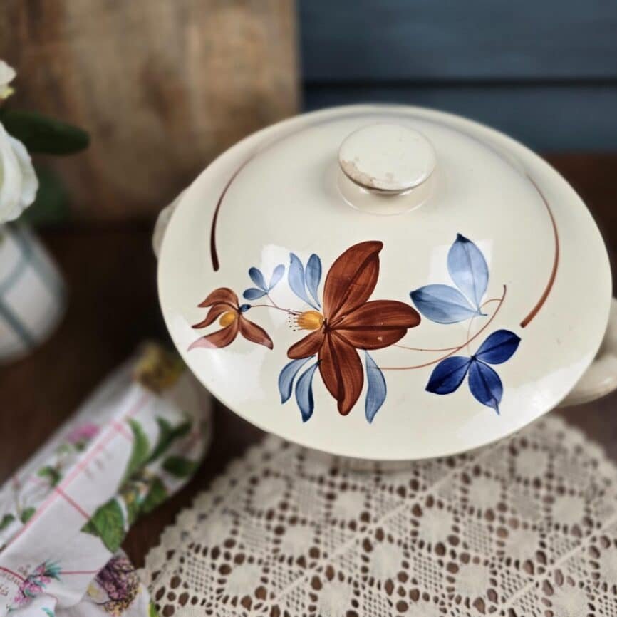 grande soupiere digoin sarreguemines vintage floral