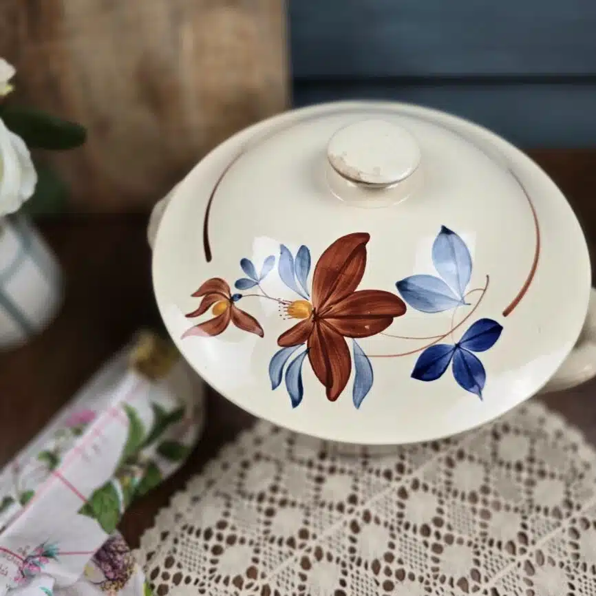 grande soupiere digoin sarreguemines vintage floral