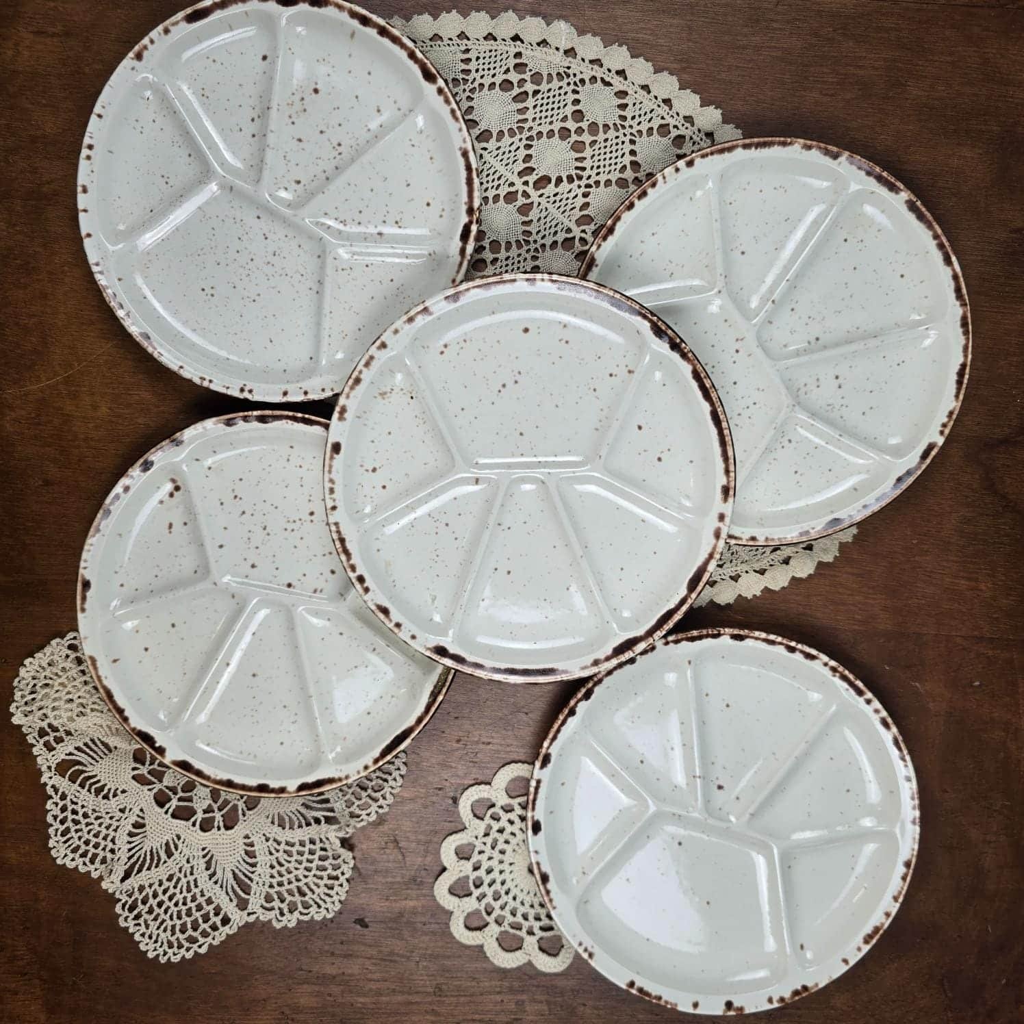 assiettes fondue gien lanzarote faience vintage française