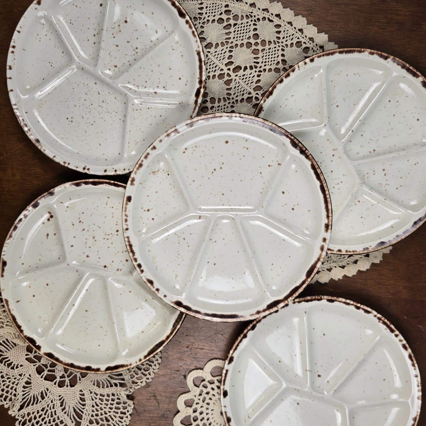 assiettes fondue gien lanzarote faience vintage française