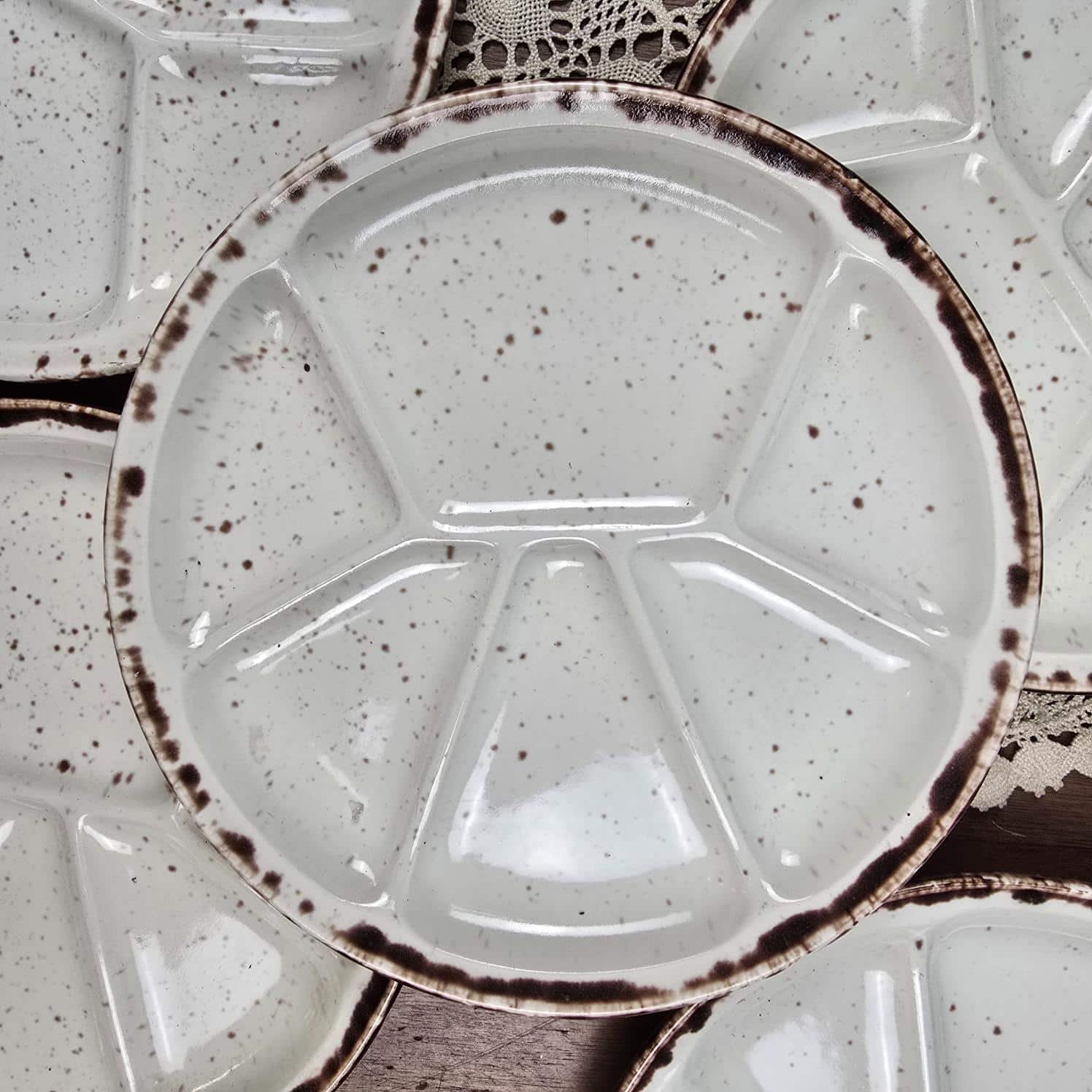 assiettes fondue gien lanzarote faience vintage française