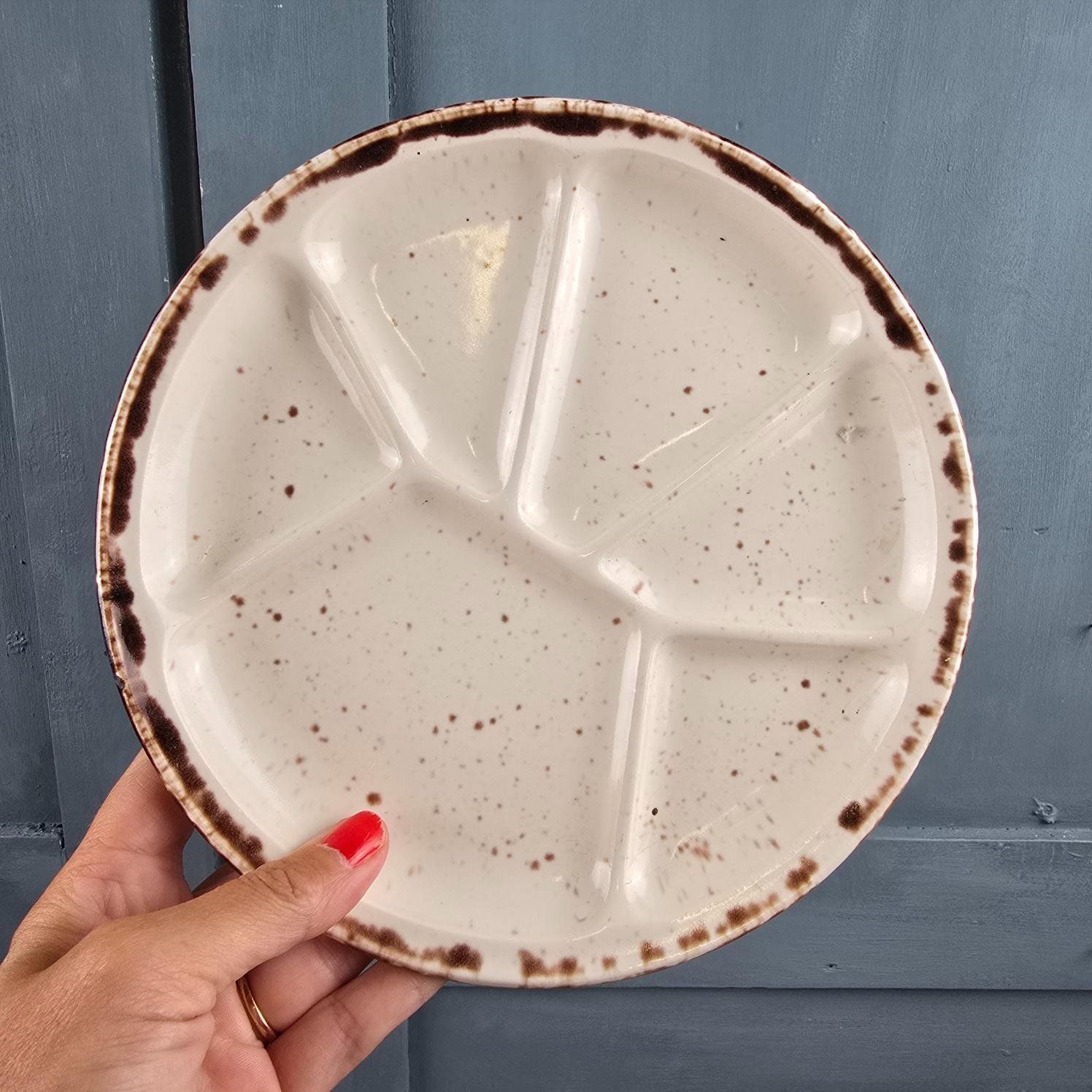 assiettes fondue gien lanzarote faience vintage française