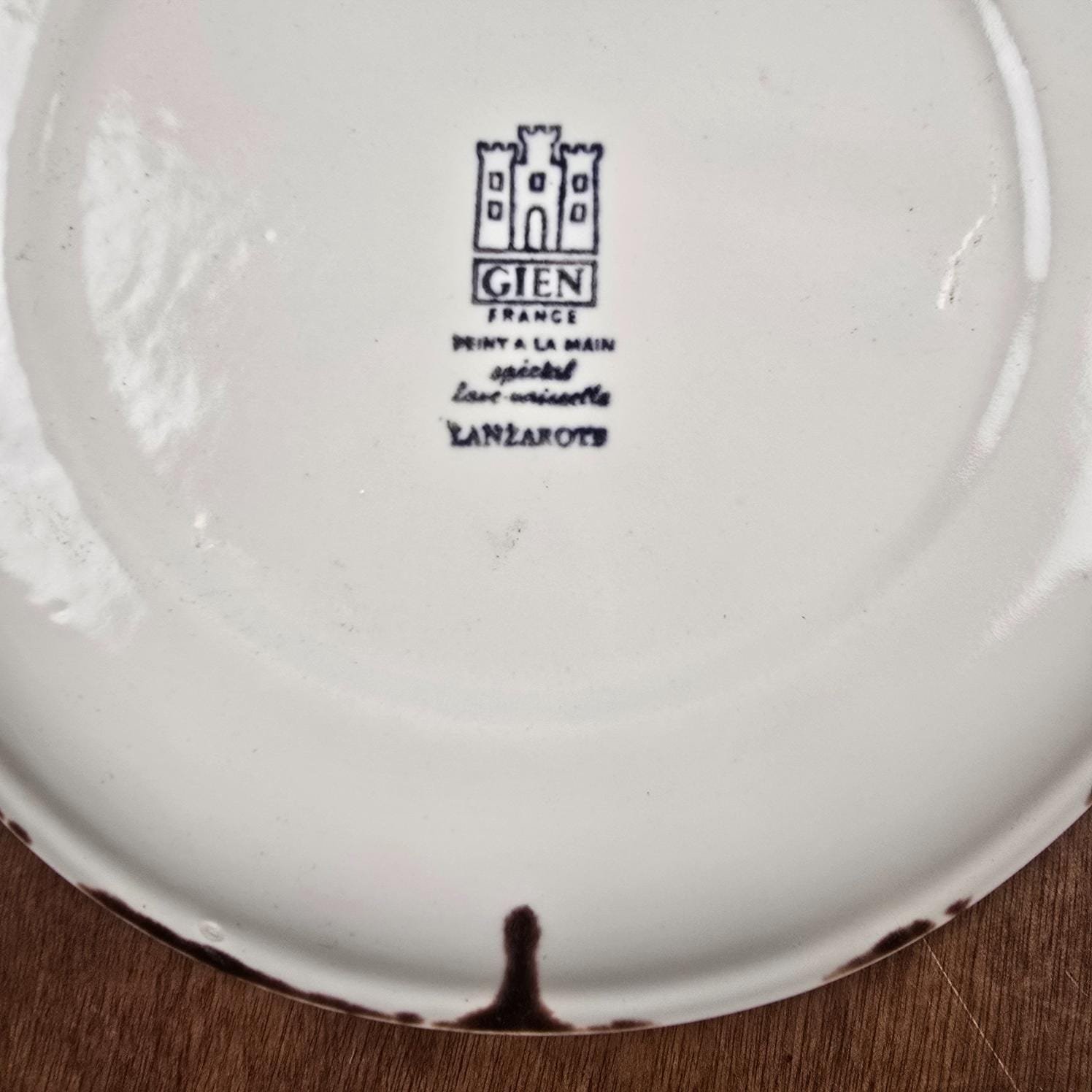 assiettes fondue gien lanzarote faience vintage française