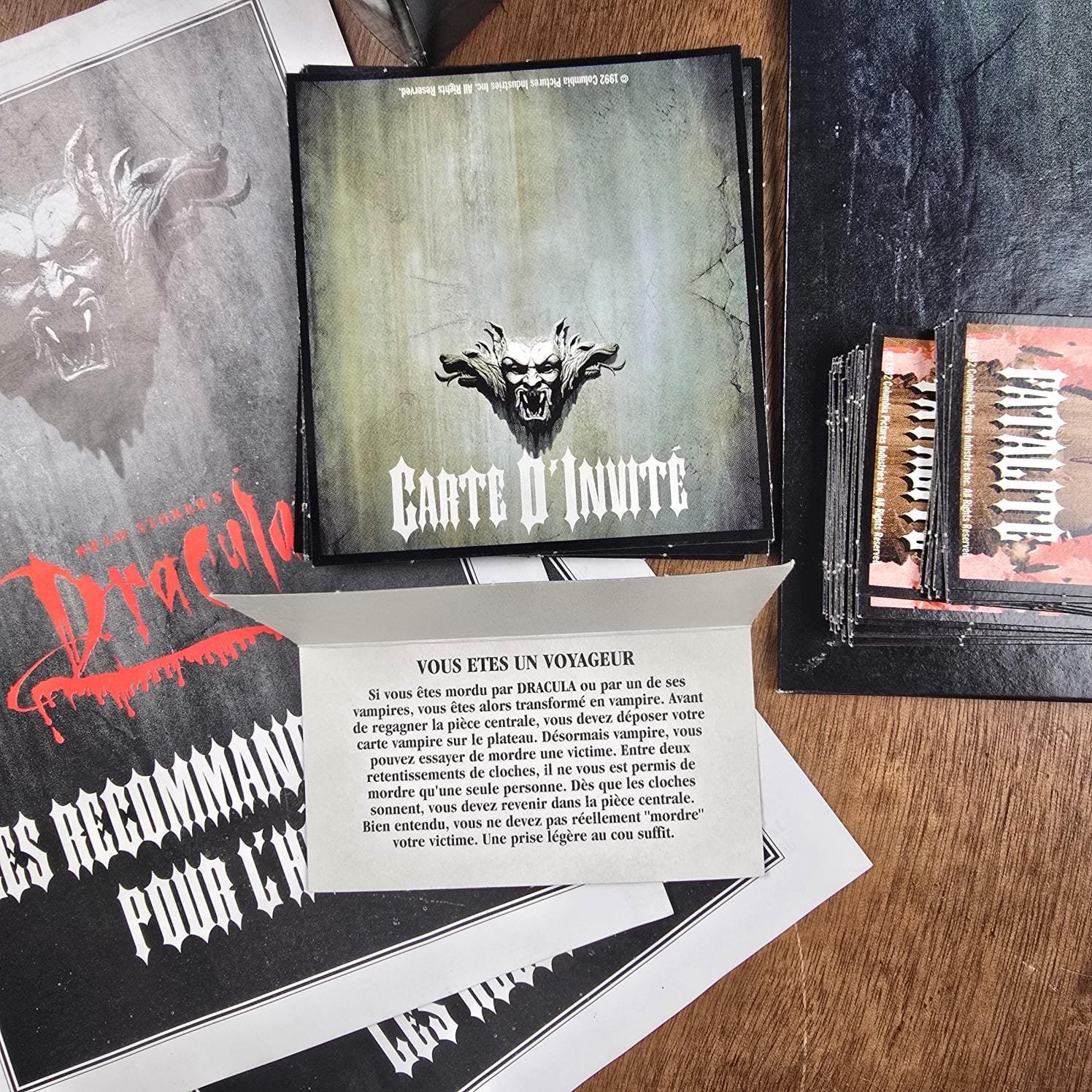 jeu societe dracula vintage bram stoker collection vampire