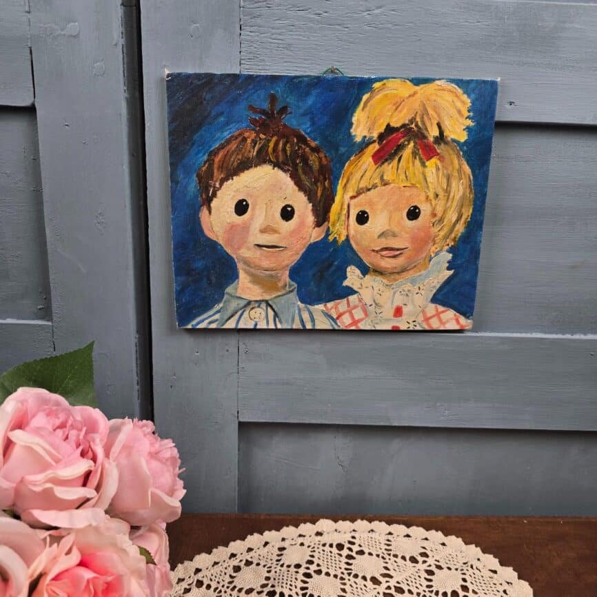Tableau vintage Nicolas et Pimprenelle, ambiance vintage