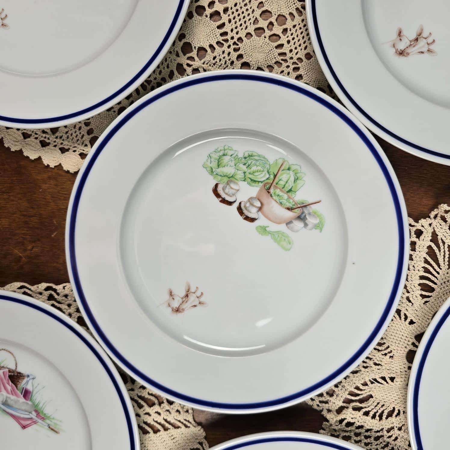 assiette fromage guy degrenne chavroux limoges vintage