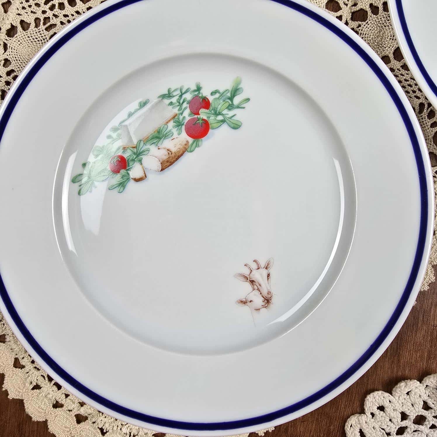 assiette fromage guy degrenne chavroux limoges vintage