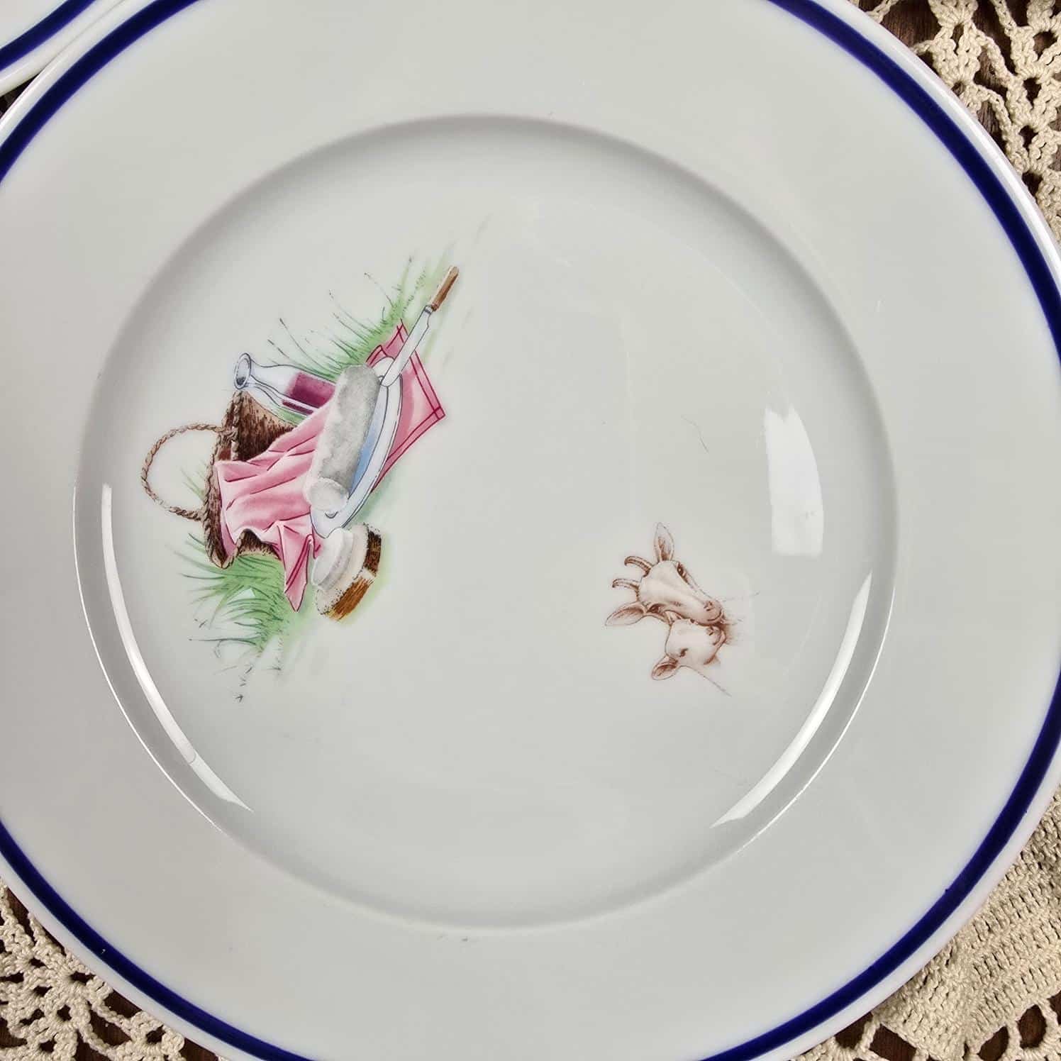 assiette fromage guy degrenne chavroux limoges vintage