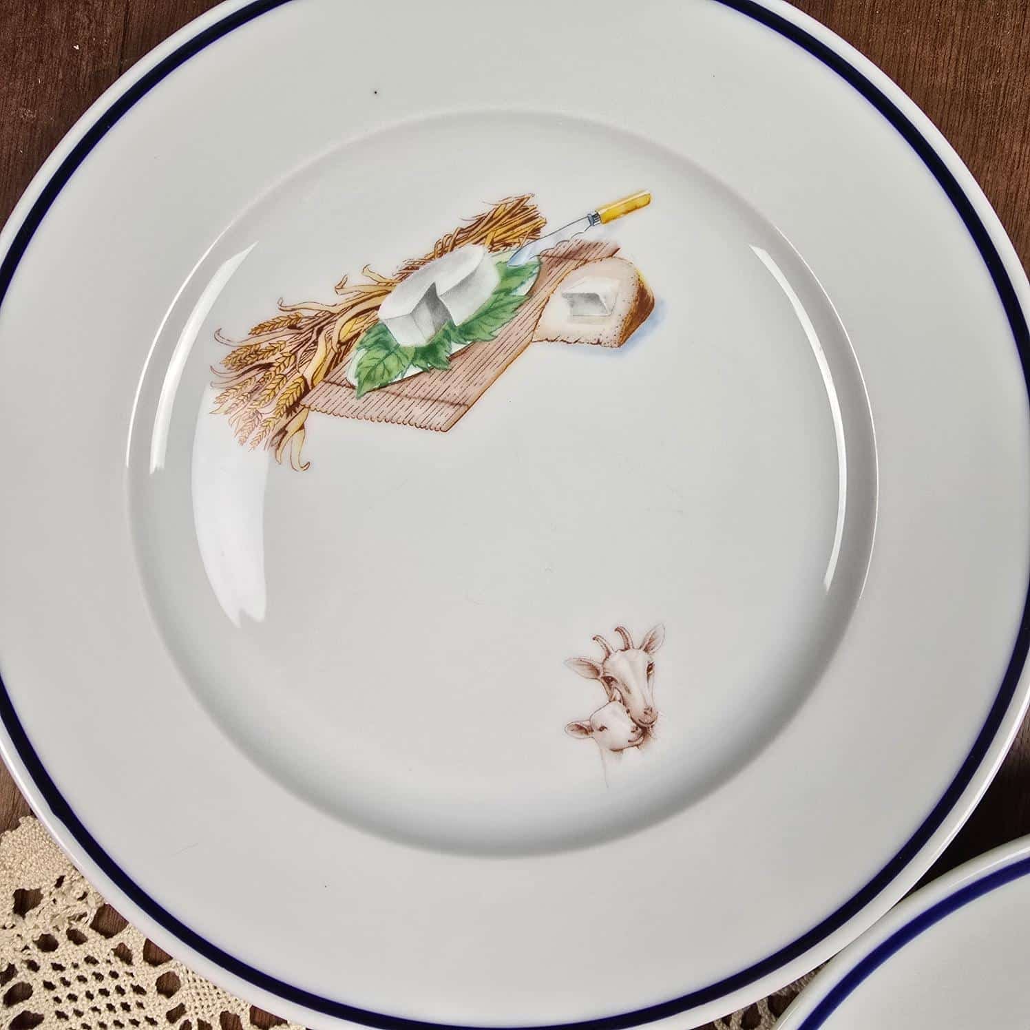 assiette fromage guy degrenne chavroux limoges vintage