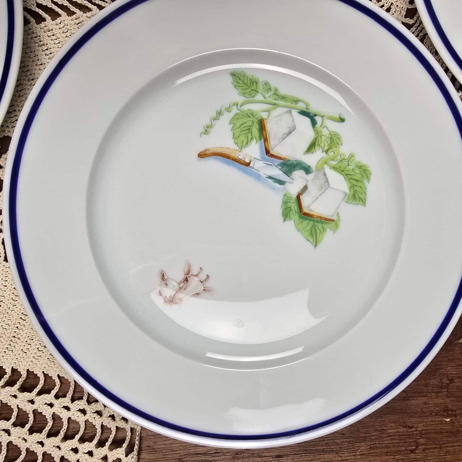 assiette fromage guy degrenne chavroux limoges vintage