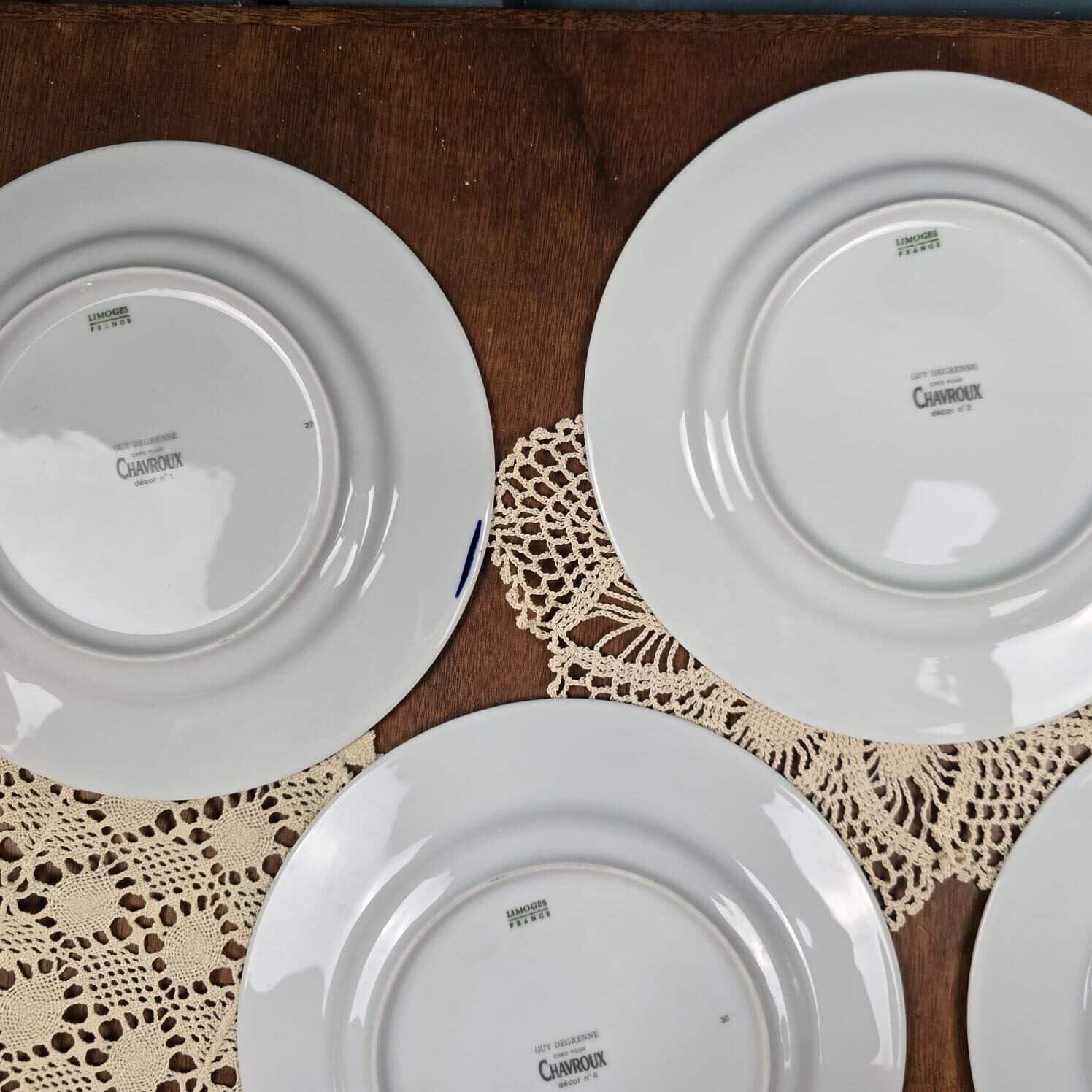 assiette fromage guy degrenne chavroux limoges vintage