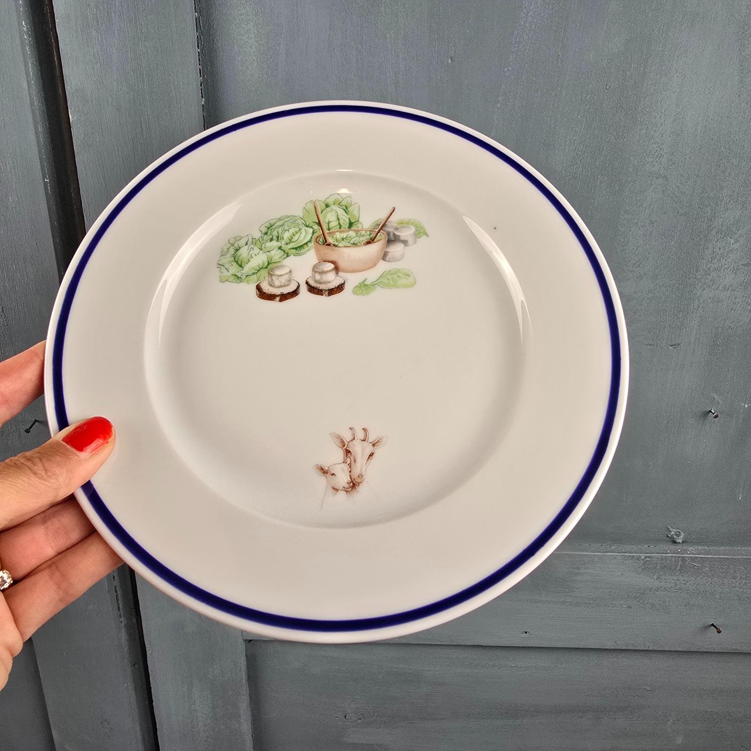 assiette fromage guy degrenne chavroux limoges vintage