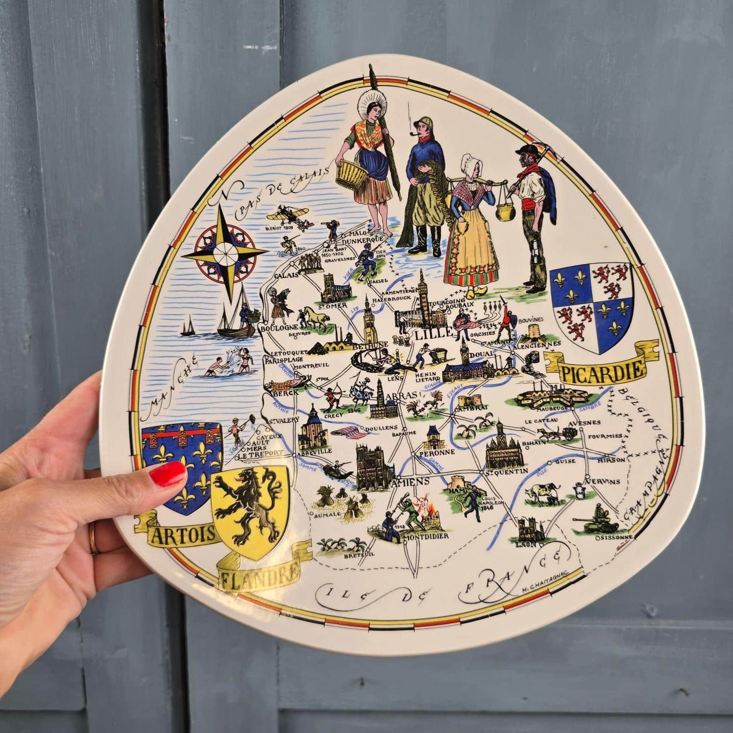 assiette il de france province luneville picardie artois flandre collection