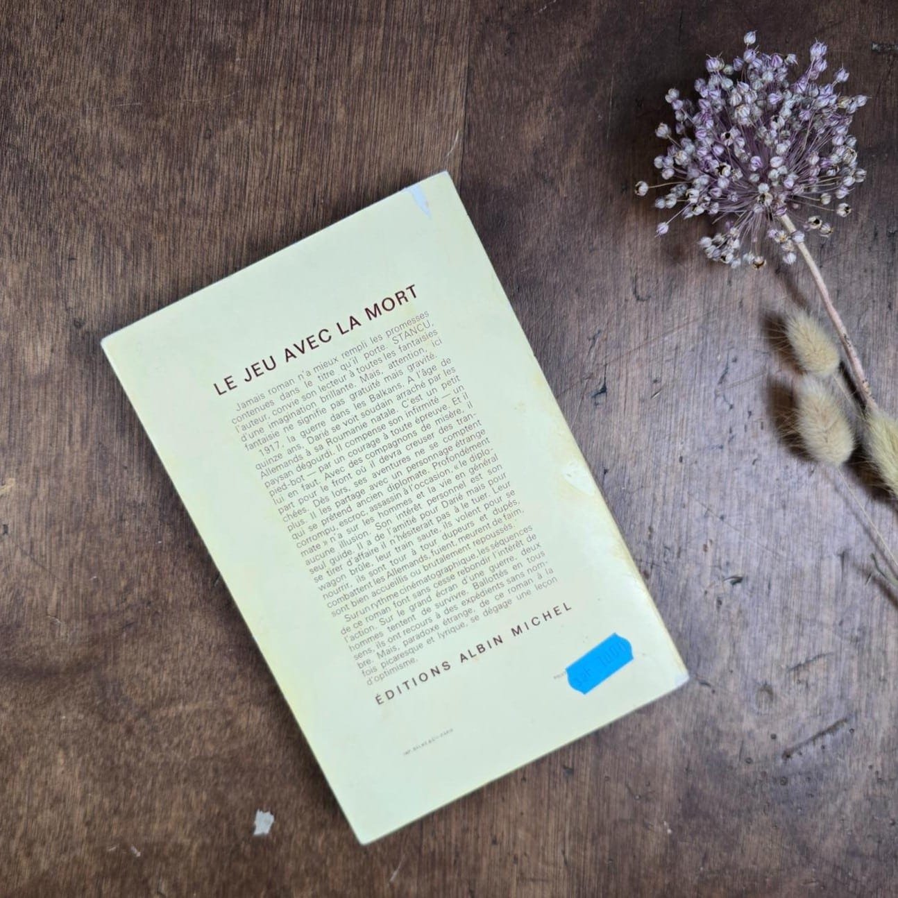 Dos de livre Le Jeu avec la mort, Zaharia Stancu – Les Grandes Traductions, Albin Michel 1964