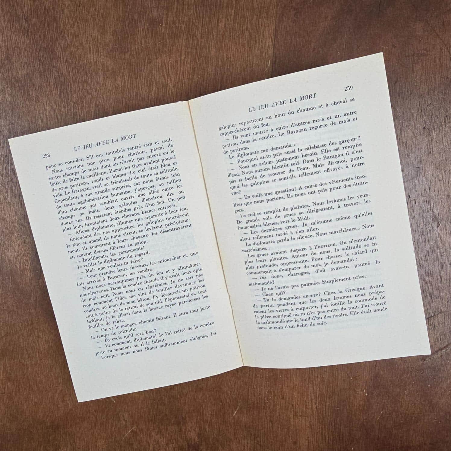 Intérieur du livre Le Jeu avec la mort, Zaharia Stancu – Les Grandes Traductions, Albin Michel 1964