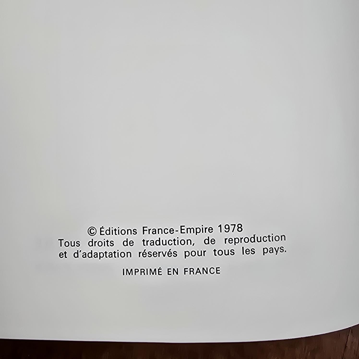 Histoire de l’aéronautique française 1940-1960, vue rapprochée de l'éditeur France-Empire et l'année d'édition 1978