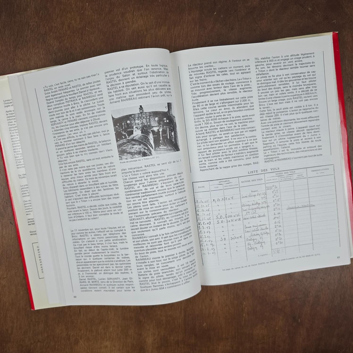 Histoire de l’aéronautique française 1940-1960, Jacques Noetinger, 1978, pages intérieurs, textes, photographie et tableau