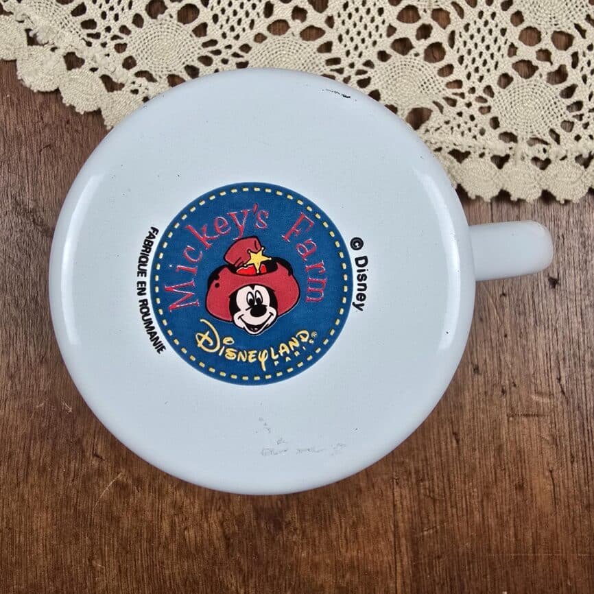 mug emaille vintage mickey farm disneyland vintage collector
