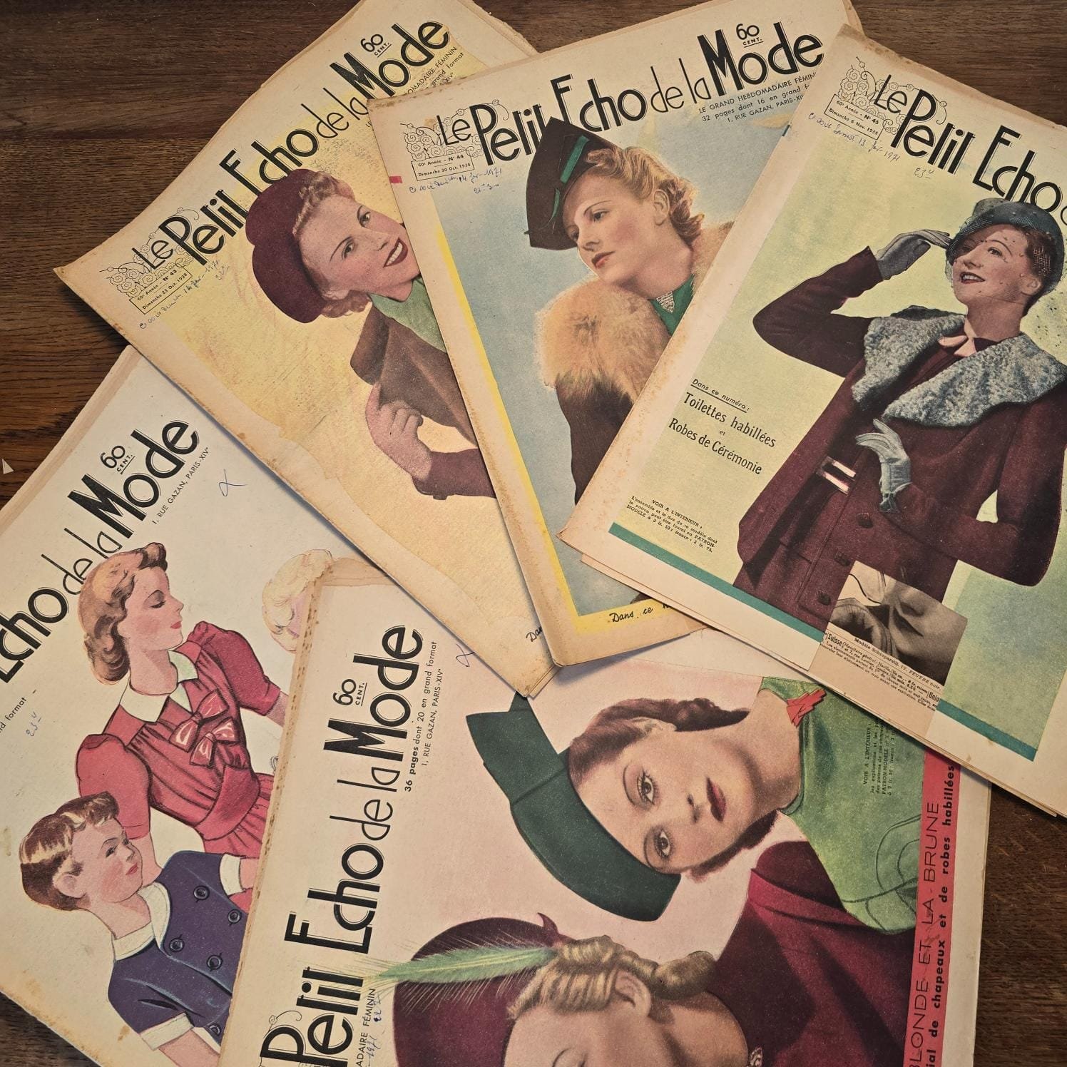 Magazine « Le Petit Écho de la Mode » de 1938, beauté féminine des années 30-40
