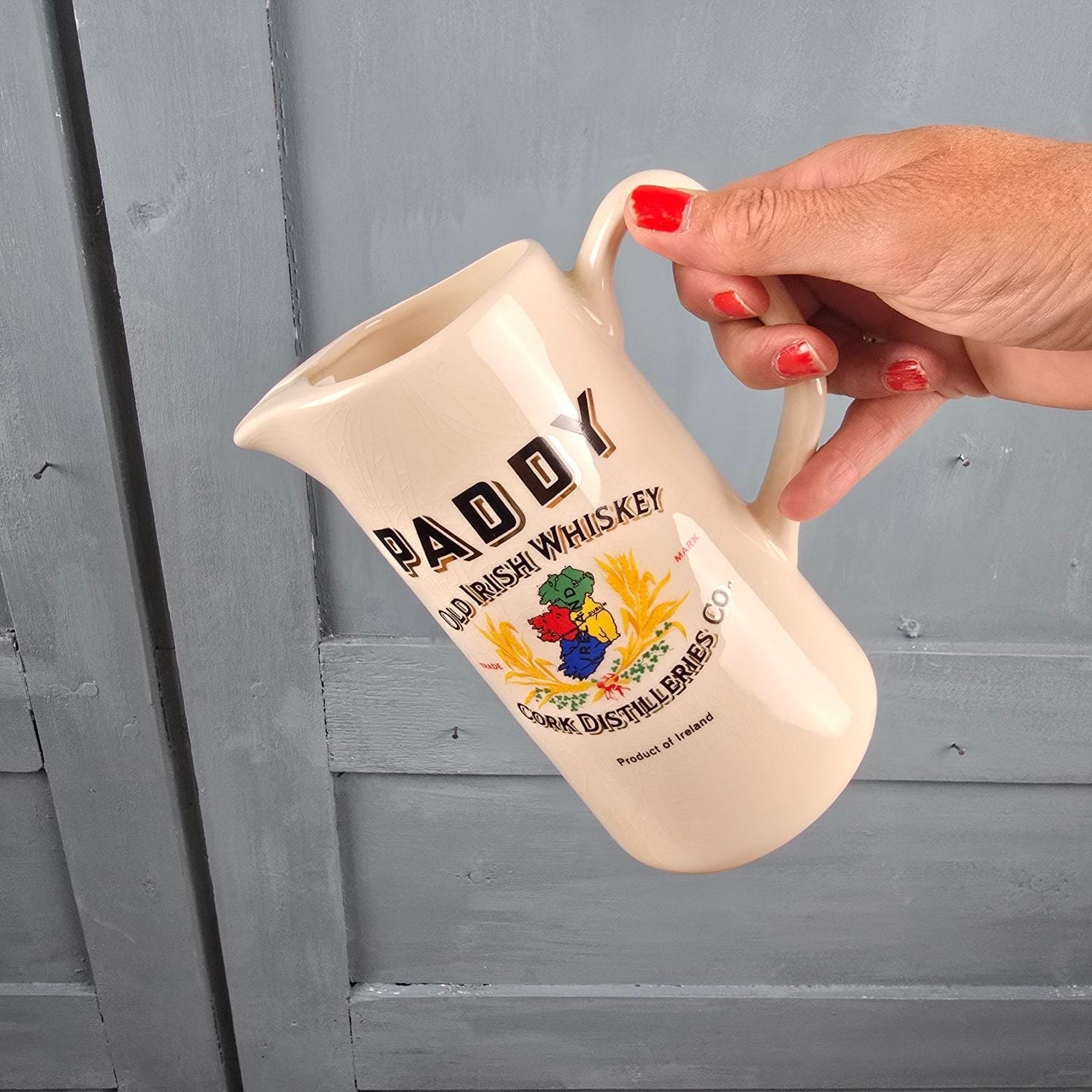 pichet paddy irish whiskey carrigaline pottery ireland pub vintage