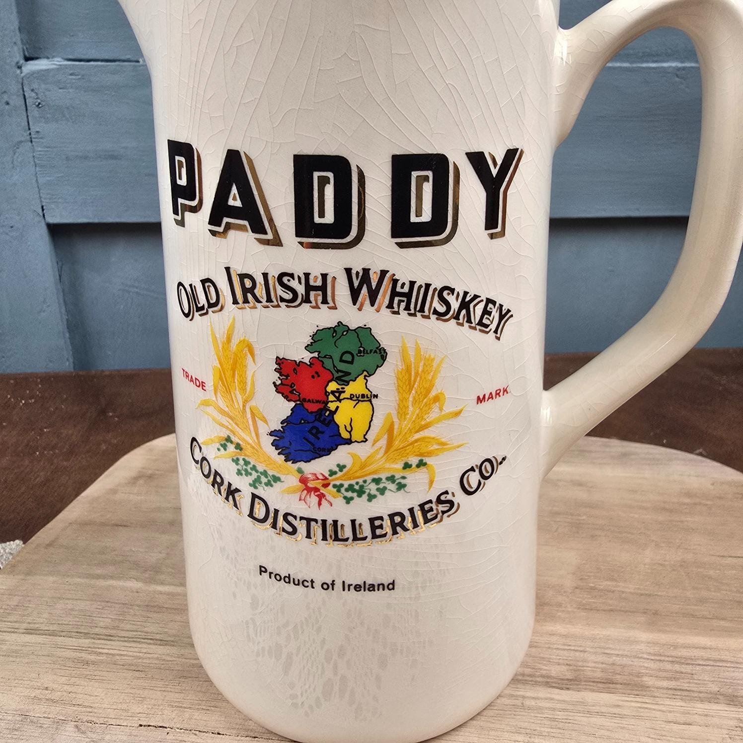 pichet paddy irish whiskey carrigaline pottery ireland pub vintage