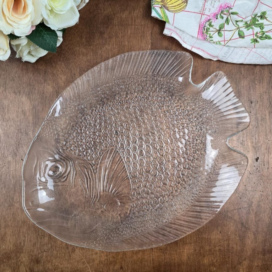 plat poisson arcoroc haribo verre transparent vintage