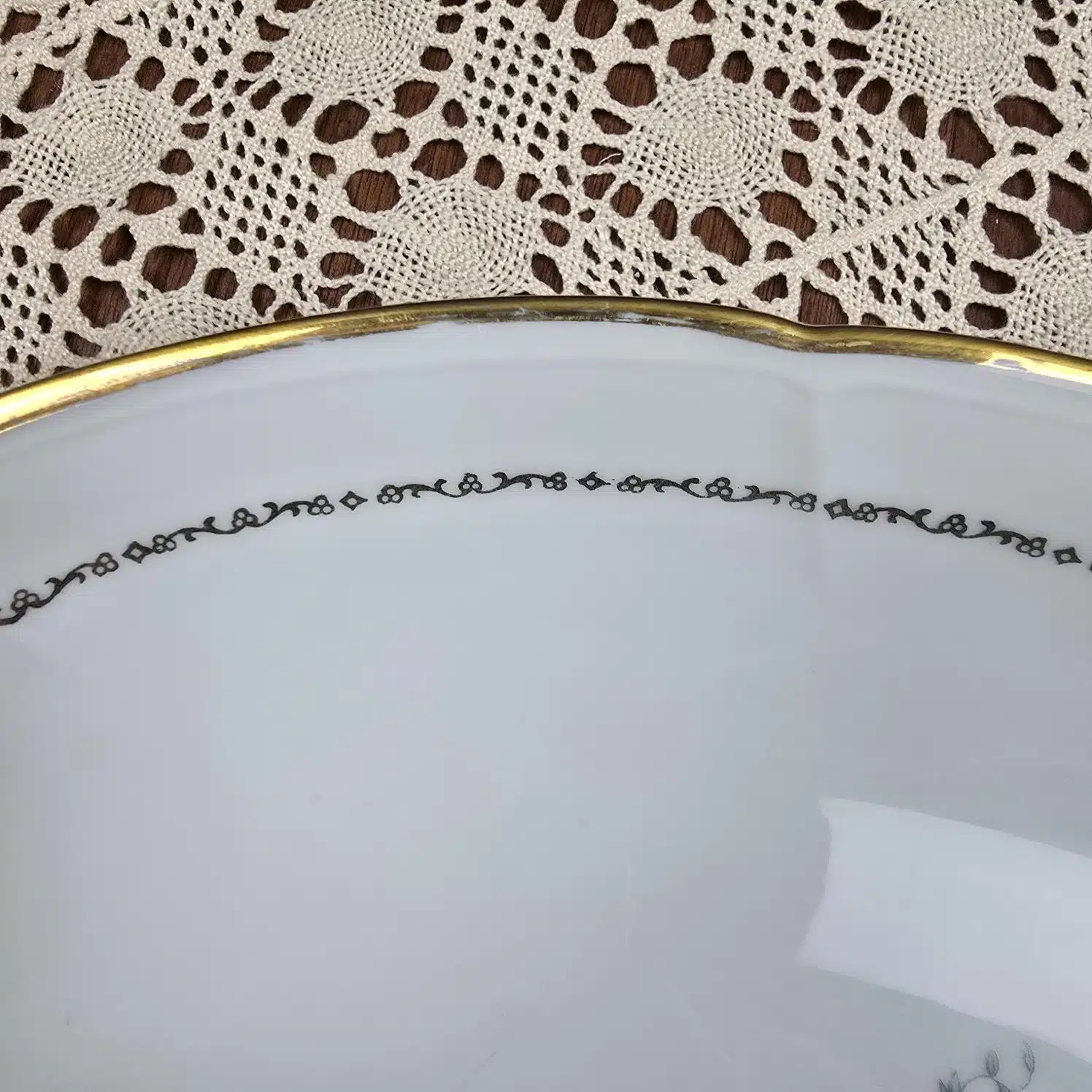 plat ovale en porcelaine vierzon oiseaux fleurs dores vintage