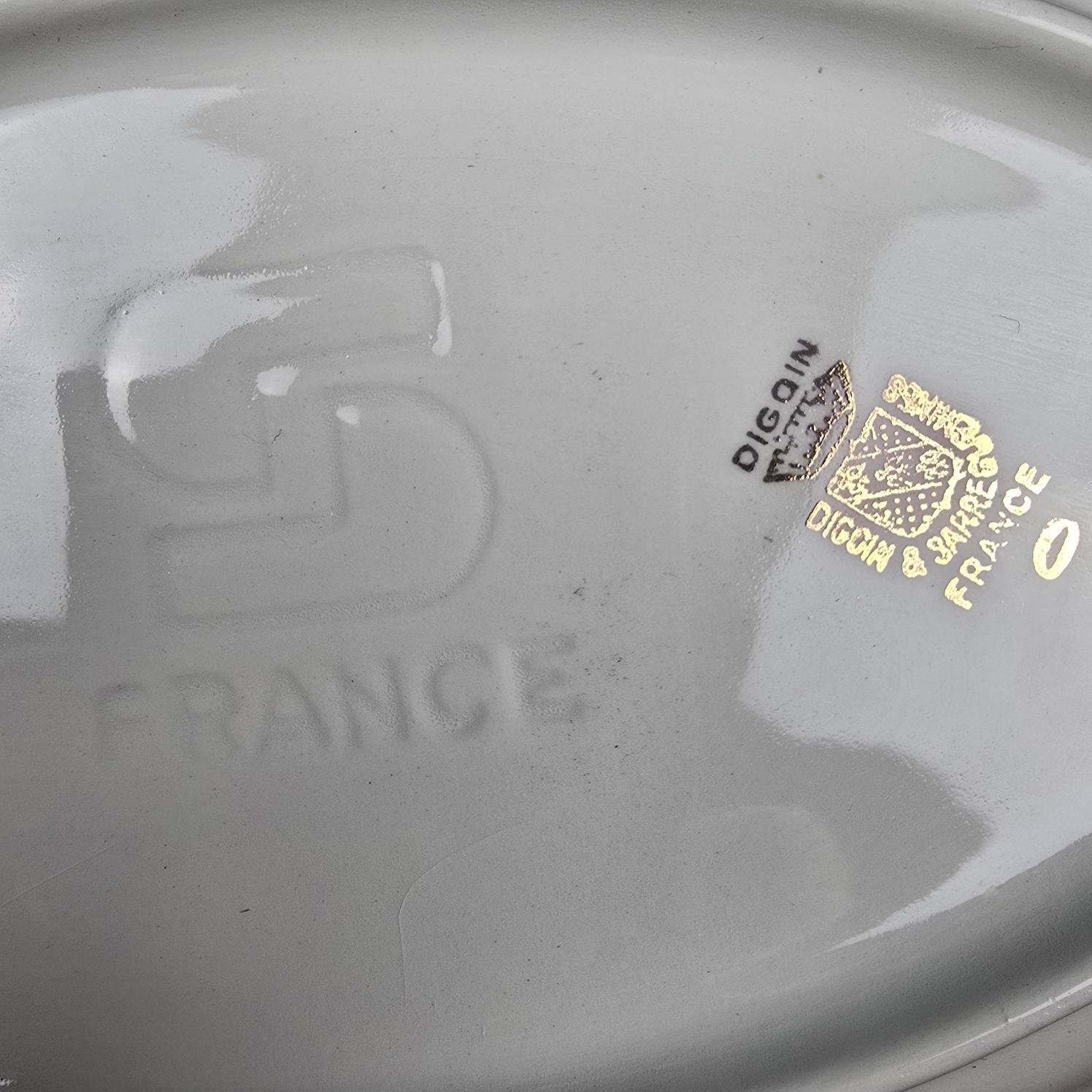 Marquage doré Digoin Sarreguemines France sous le ravier ancien