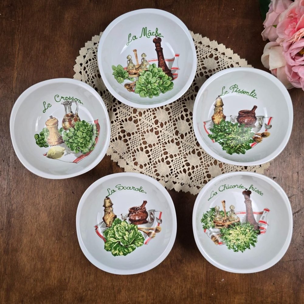 bol salade hirondelle vintage deco vintage