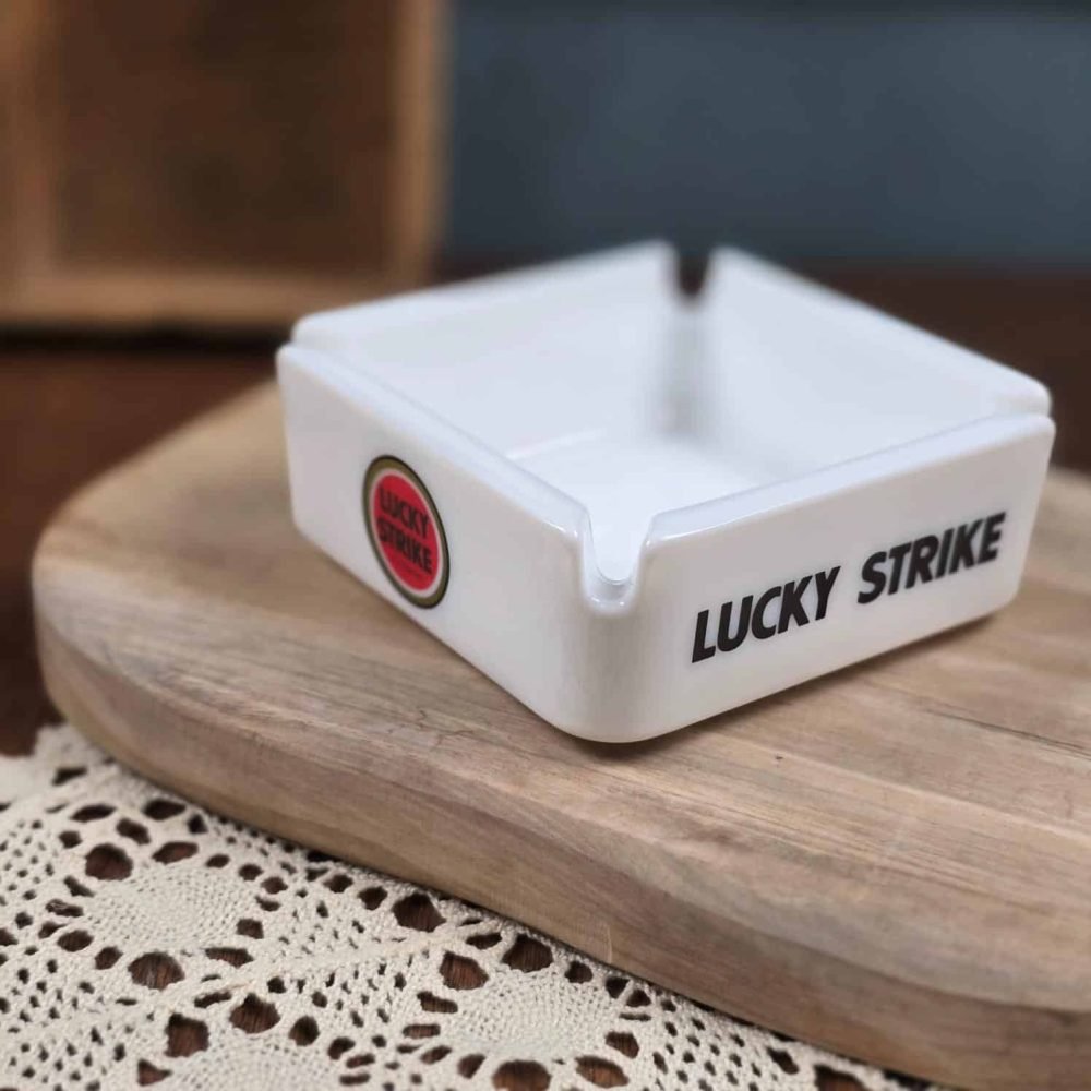 cendrier lucky strike cigarette publicitaire bistro bar vintage france