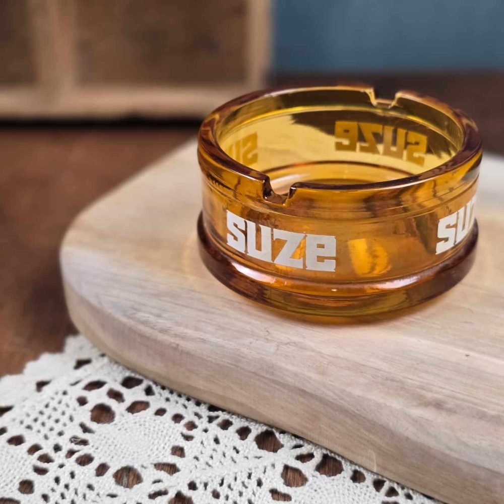 cendrier suze publicitaire vintage verre ambre seventies
