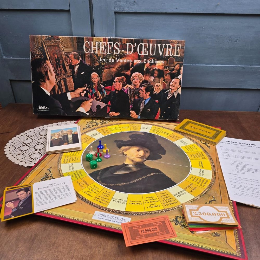 Jeu Chefs-d’œuvre Miro présenté avec boîte, plateau et accessoires