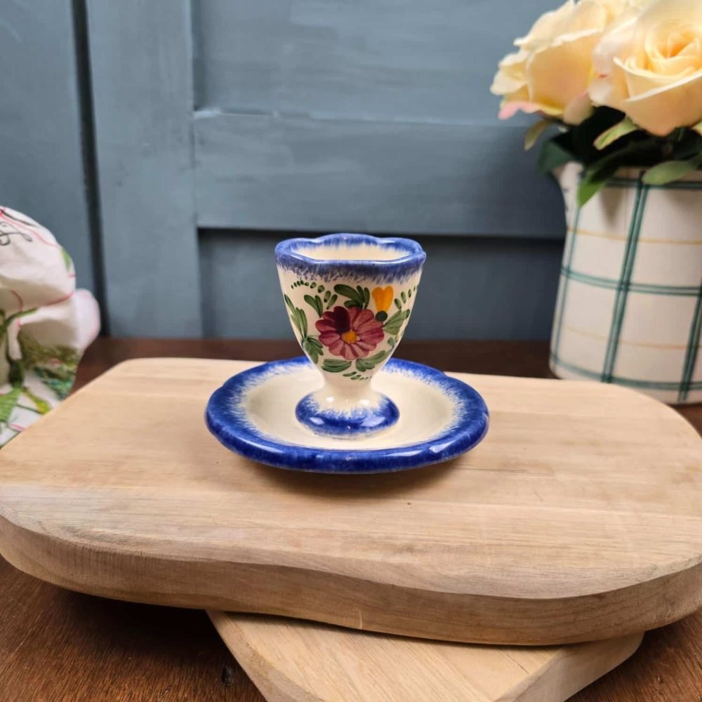 coquetier vintage coupelle floral, ambiance vintage