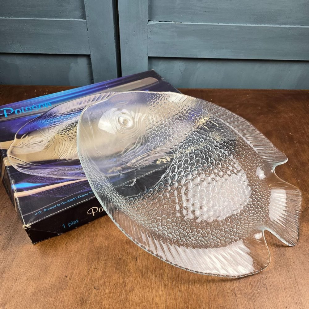 plat poisson arcoroc haribo verre transparent vintage